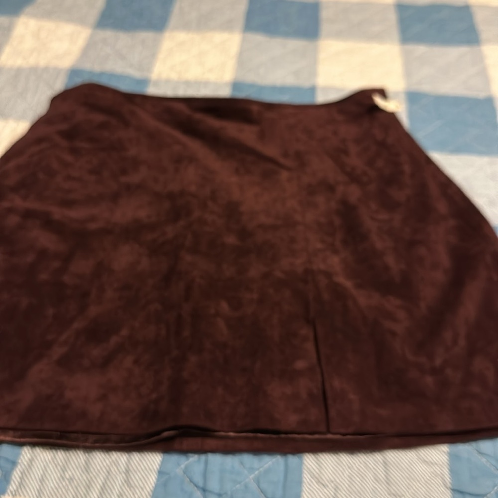 NWT BLANKNYC Suede Miniskirt in Brown - Picture 16 of 16